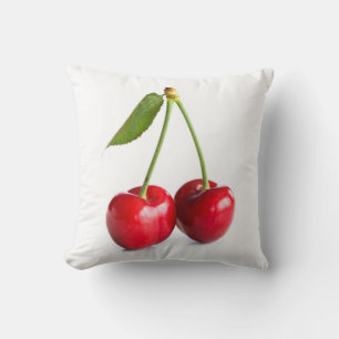Sweet cherry throw pillow