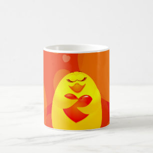 Sweet chick in love, mug