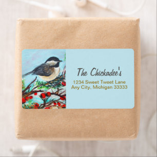 Sweet Chickadee Song Bird  Label