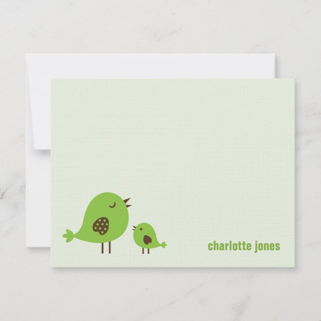 Sweet Chicks Merci Cartes - Vert (Devant)