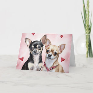 Sweet Chihuahua Couple Card