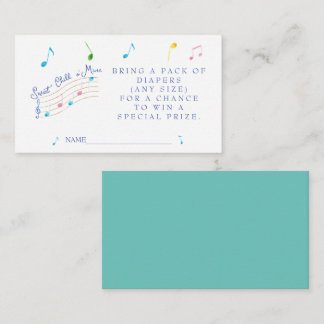 Sweet Child of Mine Musical Diaper Raffle Enclosure Card