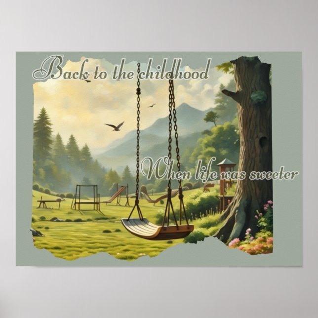 Sweet Childhood Adventures in Playful Landscapes Poster (Front)