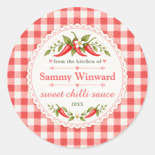 Sweet Chili Sauce Homemade Gift Label