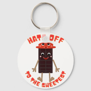 Sweet Choco-Bar Buddy: Kawaii Chocolate Bar  Keychain