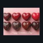 Sweet chocolates Valentine's Day Postcard<br><div class="desc">Surprise your loved ones on Valentine's Day with a magical message! Our beautiful postcard shows a lovingly designed paper art design with hearts that sprout from a envelope. Perfect to express your feelings and make this special day unforgettable!</div>