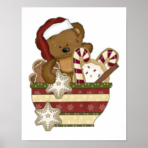 Sweet Christmas Bear Poster