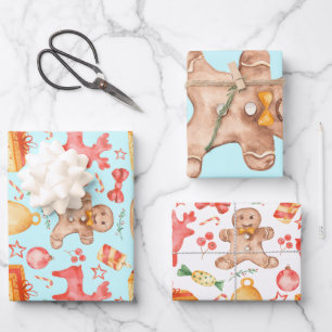 Sweet Christmas Cookies and Candies    Wrapping Paper Sheet