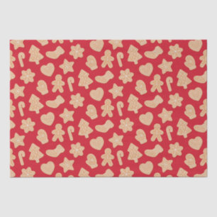 Sweet Christmas Gingerbread Cookies Pattern Tissue Paper