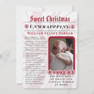 Sweet Christmas Modern Newspaper Announcement