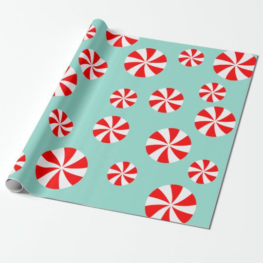 Sweet Christmas | Peppermint Candy Holiday Wrapping Paper | Zazzle.ca