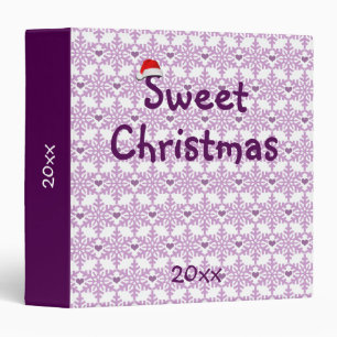 Sweet Christmas Snowflake Pattern Binder