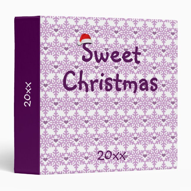 Sweet Christmas Snowflake Pattern Binder (Front/Spine)