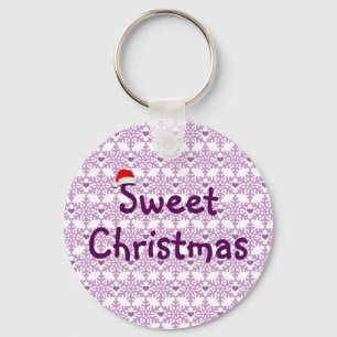 Sweet Christmas Snowflake Pattern Keychain
