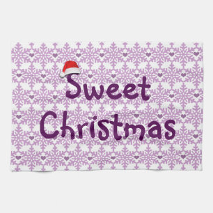 Sweet Christmas Snowflake Pattern Kitchen Towel