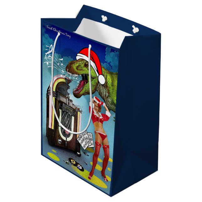 Sweet Christmas Song Medium Gift Bag (Back Angled)