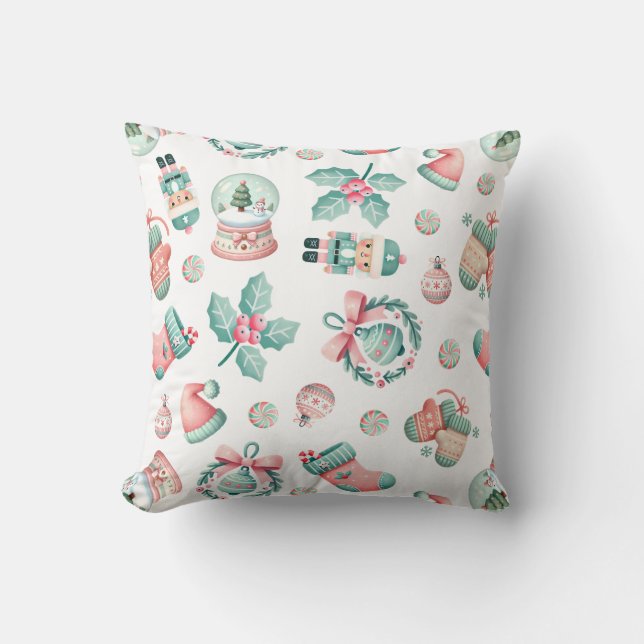 Sweet Christmas Throw Pillow (Front)