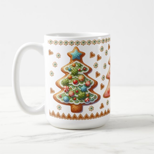 Sweet Christmas Trees Cookie mug (Left)