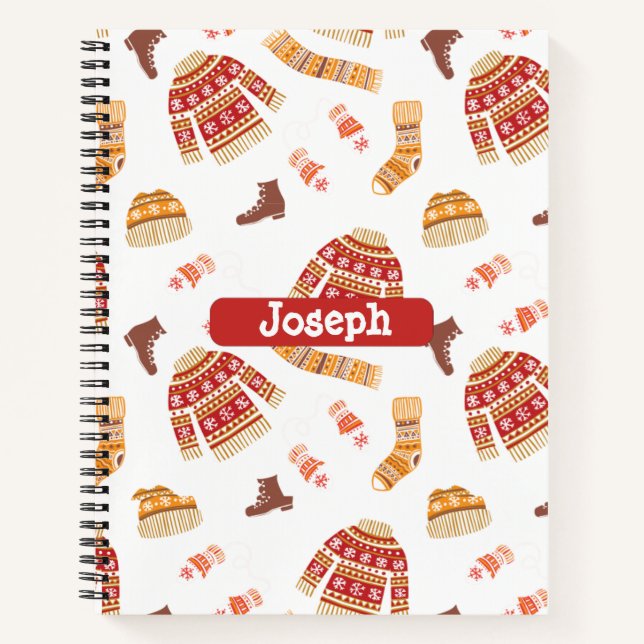  Sweet Christmas winter clothes  Notebook (Front)