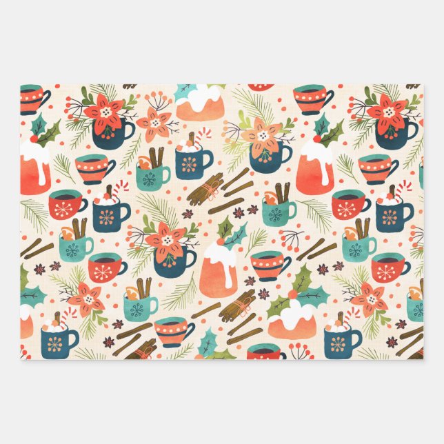 Sweet Christmas Wrapping Paper Sheet (Front)