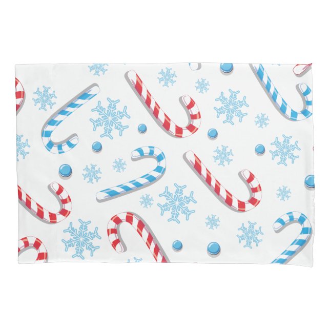 Sweet Christmassy Candy Bar Pattern Pillowcase (Front)