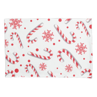 Sweet Christmassy Candy Bar Pattern Pillowcase