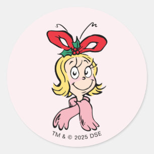 Sweet Cindy Lou Who Portrait Classic Round Sticker