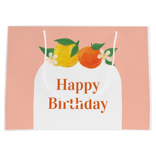 Sweet Citrus Birthday Gift Bag (Front)