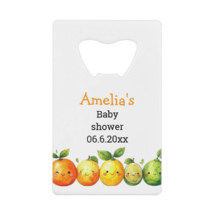 Sweet Citrus Cutie Baby Shower Credit Card Bottle Opener