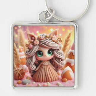 Sweet Clay Creature Princess Keychain