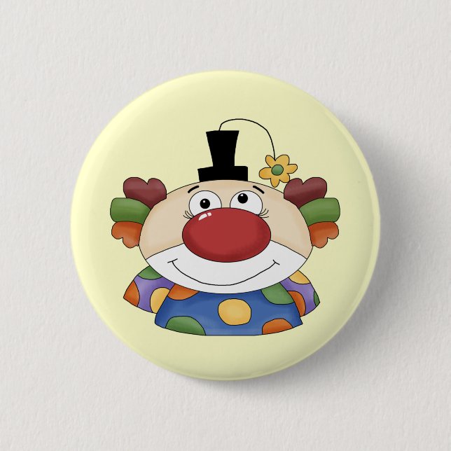 Sweet Clown Face 2 Inch Round Button (Front)