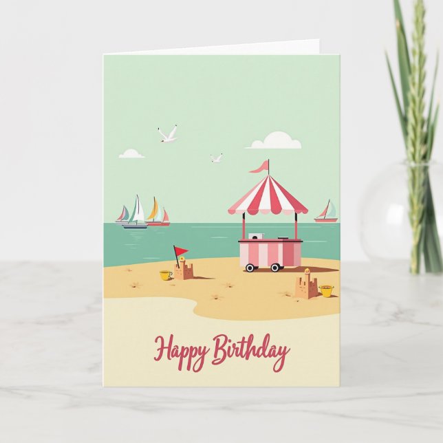 Sweet Coastal Birthday Card (Front)