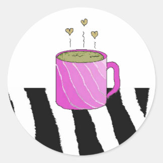 Sweet Coffee Classic Round Sticker