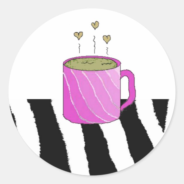 Sweet Coffee Classic Round Sticker (Front)