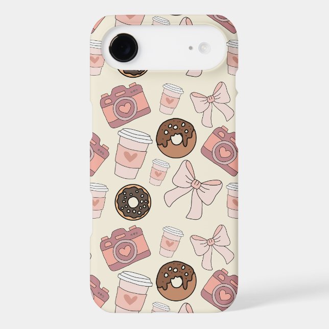 Sweet Coffee & Doughnuts Pattern Phone Case (Back)