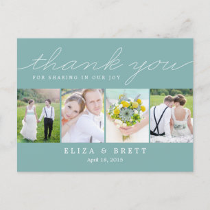 Sweet Collage Carte de remerciements Mariage - Aqu