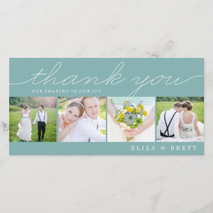 Sweet Collage Mariage Merci Cartes - Aqua