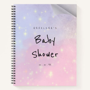 Sweet Color Baby Shower Gift List Notebook