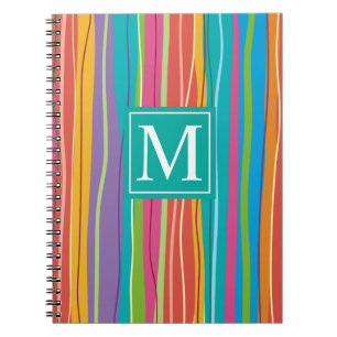 Sweet Colourful Abstract Monogram   Notebook