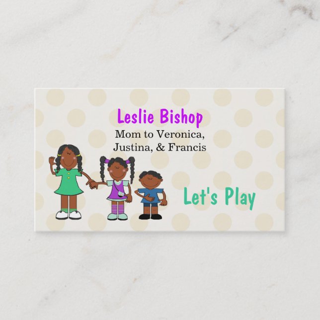 Sweet Colourful Custom Mommy Card (Front)
