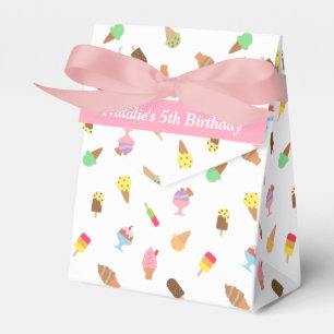 Sweet Colourful Ice Cream Pattern Party Favour Box