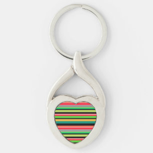 Sweet colourful stripes  keychain