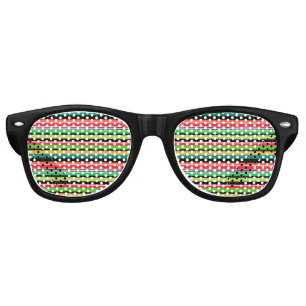 Sweet colourful stripes  retro sunglasses