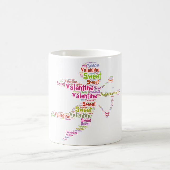 Sweet Colourful Valentine Cupid, Mug (Center)