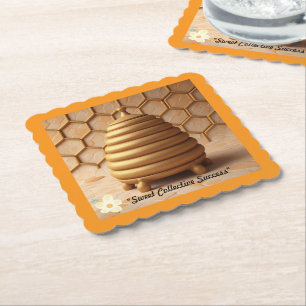 "Sweet Community Bond" Paper Coaster