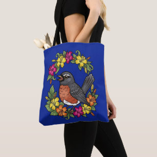 Sweet Connecticut Bird With Mirabilis Tote Bag
