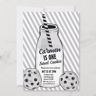 Sweet Cookie Mouse First Birthday Invitation