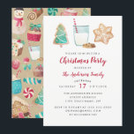Sweet Cookies And Milk Christmas Party Invitation<br><div class="desc">Matching Christmas Collection in the Little Bayleigh Store!</div>