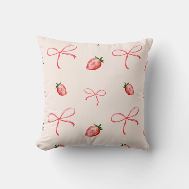 Sweet Coquette Pattern Feminine Design Throw Pillow (Front)