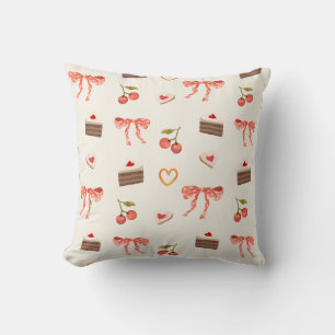 Sweet Coquette Pattern Feminine Design Throw Pillow